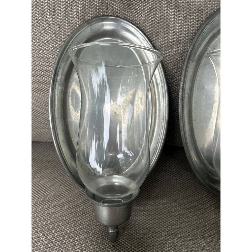 Pair (2) Woodbury Pewter 9